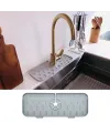 Lavabo İçin Silikon Esnek Mat Musluk Sapı Damlama Tutucu Raf Mutfak Tezgahı Sıçrama Koruma