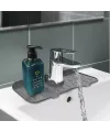 Lavabo İçin Silikon Esnek Mat Musluk Sapı Damlama Tutucu Raf Mutfak Tezgahı Sıçrama Koruma