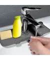 Lavabo İçin Silikon Esnek Mat Musluk Sapı Damlama Tutucu Raf Mutfak Tezgahı Sıçrama Koruma