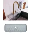 Lavabo İçin Silikon Esnek Mat Musluk Sapı Damlama Tutucu Raf Mutfak Tezgahı Sıçrama Koruma