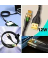 Led Işık Uçlu Sağlam İp Kablolu USB to Lightning Hızlı Şarj Kablosu