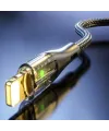 Led Işık Uçlu Sağlam İp Kablolu USB to Lightning Hızlı Şarj Kablosu