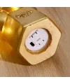 Led Işıklı Sevimli Kaktüs Dekoratif Masa Lambası Mini Biblo Gece Lambası Gold