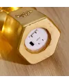 Led Işıklı Sevimli Kaktüs Dekoratif Masa Lambası Mini Biblo Gece Lambası-GOLD