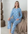 ieg™ Lindros 0440 Kadın Süet Uzun Kol Pijama Takımı