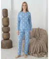 ieg™ Lindros 0440 Kadın Süet Uzun Kol Pijama Takımı