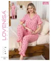 ieg™ Lovenisa 12102 Kadın Bürümcük Düğmeli Pijama Takımı