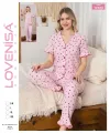 ieg™ Lovenisa 12103 Kadın Bürümcük Düğmeli Pijama Takımı