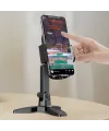 Masaüstü Telefon Standı 360 Derece Dönebilen Başlıklı Ayaklı Telefon Tripodu