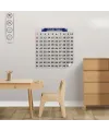 Matematik Öğreten Yüzlük Tablo Duvarda İz Bırakmaz Akıllı Kağıt Yapışkansız Statik  60x60 cm