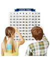 Matematik Öğreten Yüzlük Tablo Duvarda İz Bırakmaz Akıllı Kağıt Yapışkansız Statik  60x60 cm