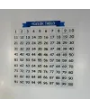 Matematik Öğreten Yüzlük Tablo Duvarda İz Bırakmaz Akıllı Kağıt Yapışkansız Statik  60x60 cm