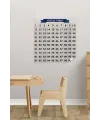 Matematik Öğreten Yüzlük Tablo Duvarda İz Bırakmaz Akıllı Kağıt Yapışkansız Statik  60x60 cm