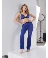 Mavi Transparan Fantezi Sütyen Pijama Takımı