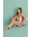 ieg™ Mihra 13402 Kadın Kadife 3Lü Pijama Takımı