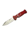 ieg™ Mtech 4-8-4 TC Kırmızı Kamp Çakı 21,5cm- Manuel, Ay Yıldız Desenli, Kemerlikli