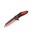 ieg™ Mtech 4173 Kırmızı Kamp Çakı 21cm - Yarı Otomatik, Kemerlikli, Testere Detaylı