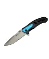 ieg™ Mtech 4193 Mavi Kamp Çakı 21cm - Yarı Otomatik, Kemerlikli, Testere Detaylı, Desenli Sap