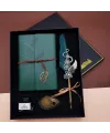 Mürekkepli Divit Kalem Ve Defter Set Yeşil