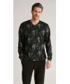 ieg™ Nautıca M627 Erkek Uzun Kollu V Yaka Pijama Takımı