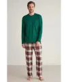 ieg™ Nautıca M630 Erkek Uzun Kollu Ekoseli Pijama Takımı