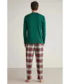 ieg™ Nautıca M630 Erkek Uzun Kollu Ekoseli Pijama Takımı