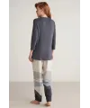 ieg™ Nautıca W604 Kadın Patlı V Yaka Uzun Kollu Pijama Takımı