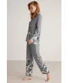 ieg™ Nautıca W617 Kadın Uzun Kollu Önden Düğmeli Pijama Takımı