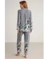 ieg™ Nautıca W617 Kadın Uzun Kollu Önden Düğmeli Pijama Takımı