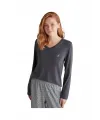 ieg™ Nautıca W618 Kadın Patlı V Yaka Uzun Kollu Pijama Takımı