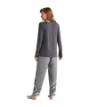 ieg™ Nautıca W618 Kadın Patlı V Yaka Uzun Kollu Pijama Takımı