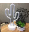 Neon Işıklı Kaktüs Masa Gece Lambası