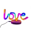 Neon Işıklı Love Yazılı Masa Gece Lambası