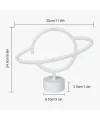 Neon Işıklı Satürn Lamba (Pil + USB)