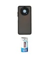 ieg™ Nova Y90 Kılıf Ahenk Çizgi Serisi - Siyah 5D Eko Cam Ekran Koruyucu