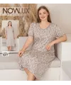 ieg™ Noyalux 4077 Kadın Battal Kısa Kol Elbise Gecelik