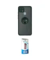ieg™ Oppo A15 Kılıf Yörünge Çizgi - Siyah 5D Eko Cam Ekran Koruyucu