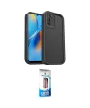 ieg™ Oppo A16 Kılıf Yankı Yansıma Özel Seri - Siyah 5D Eko Cam Ekran Koruyucu