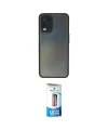 ieg™ Oppo A54 4G Kılıf Ahenk Çizgi Serisi - Siyah 5D Eko Cam Ekran Koruyucu