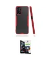 ieg™ Oppo A96 Kılıf Atlas Asil Serisi - Şeffaf Temperli Cam Ekran Koruyucu