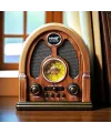Orta Boy Kubbe Model Retro Ahşap Tasarım Bluetooth Hoparlörlü Radyo – FM/AM Destekli, Şarjlı ve Taşınabilir Radyo NS-7061