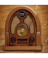 Orta Boy Kubbe Model Retro Ahşap Tasarım Bluetooth Hoparlörlü Radyo – FM/AM Destekli, Şarjlı ve Taşınabilir Radyo NS-7061