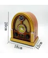 Orta Boy Kubbe Model Retro Ahşap Tasarım Bluetooth Hoparlörlü Radyo – FM/AM Destekli, Şarjlı ve Taşınabilir Radyo NS-7061