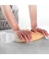 Orta Hamur Torbası Silikon Şeffaf Hamur Yoğurma Torbası Ekmek Makarna Mantı  Hamuru Kolay Yo