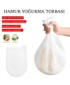 Orta Hamur Torbası Silikon Şeffaf Hamur Yoğurma Torbası Ekmek Makarna Mantı  Hamuru Kolay Yo