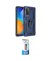ieg™ P Smart 2021 Kılıf Ahenk Klasik Koleksiyonu - Siyah 5D Eko Cam Ekran Koruyucu