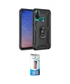 ieg™ P40 Lite E Kılıf Ahenk Klasik Koleksiyonu - Siyah 5D Eko Cam Ekran Koruyucu