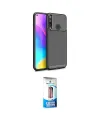 ieg™ P40 Lite E Kılıf Eksen Form Prime - Siyah 5D Eko Cam Ekran Koruyucu