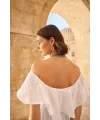 Pamuklu Kayık Yakalı Elbise