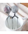 Paslanmaz Metal Pratik Kolay Bitki Çayı Demleme Süzgeci Aparatı